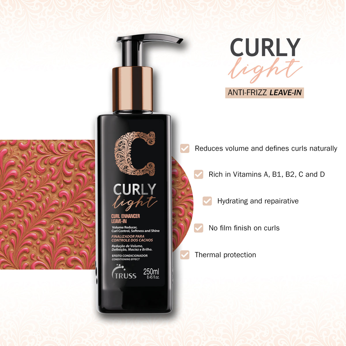 TRUSS Curly Hair Care Bundle with Curly Light