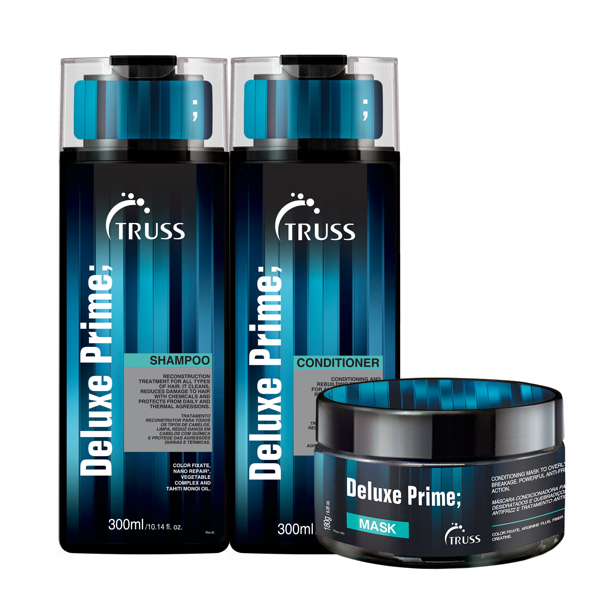 TRUSS Deluxe Prime Shampoo Bundle with Conditioner and Mask