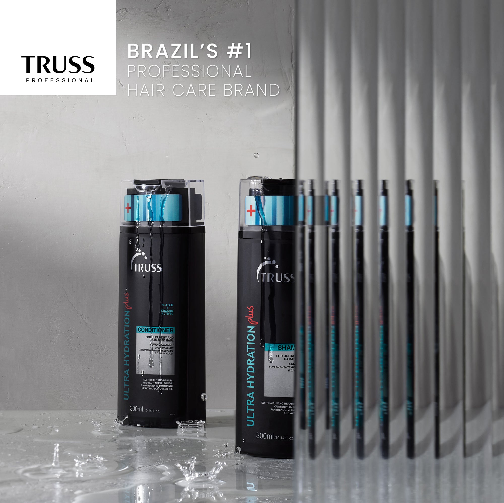 TRUSS Ultra Hydration Plus Bundle with Fluid Fix Leave-in for Dry Hair
