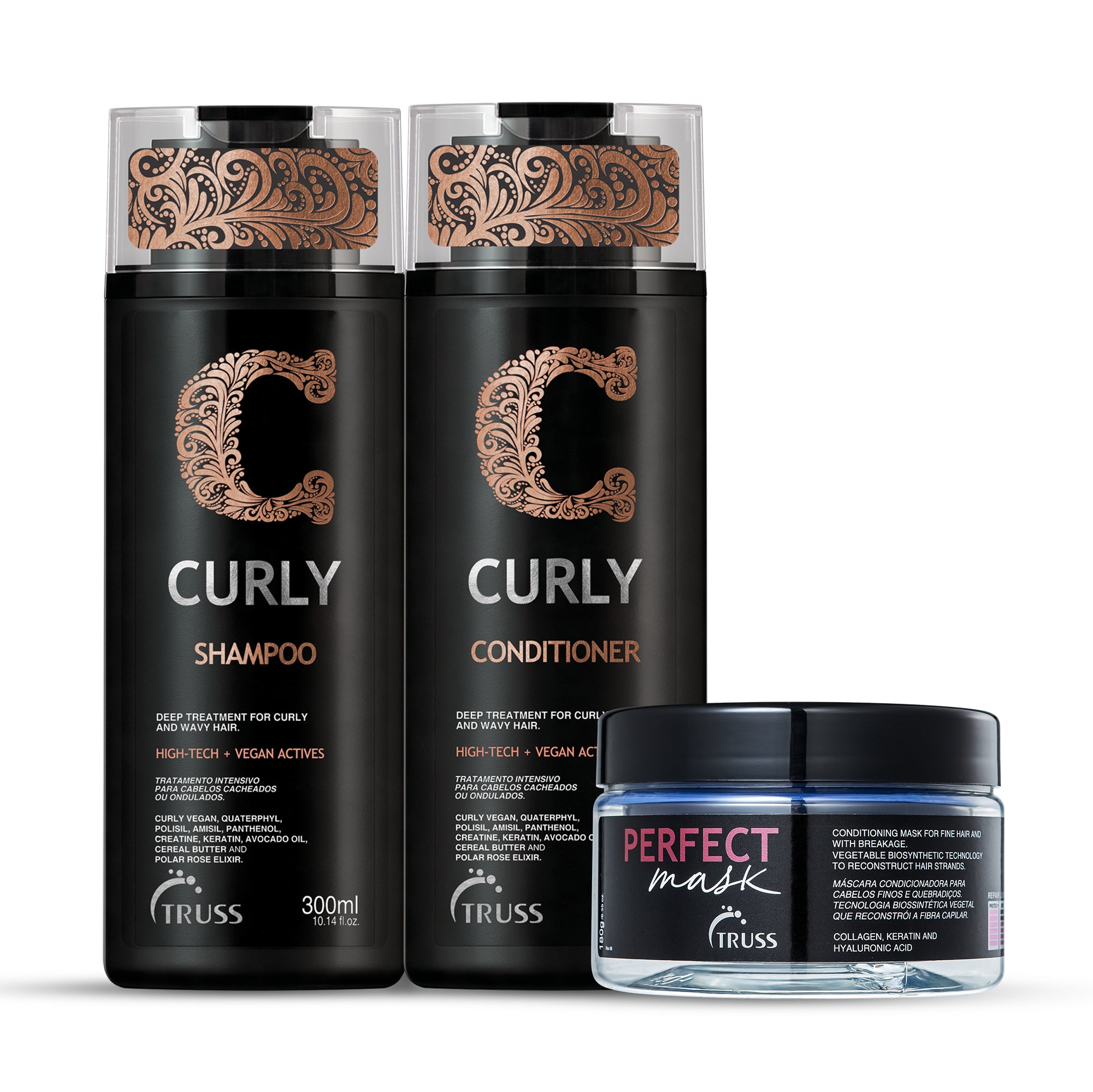 TRUSS Curly Hair Care Bundle with Perfect Mask