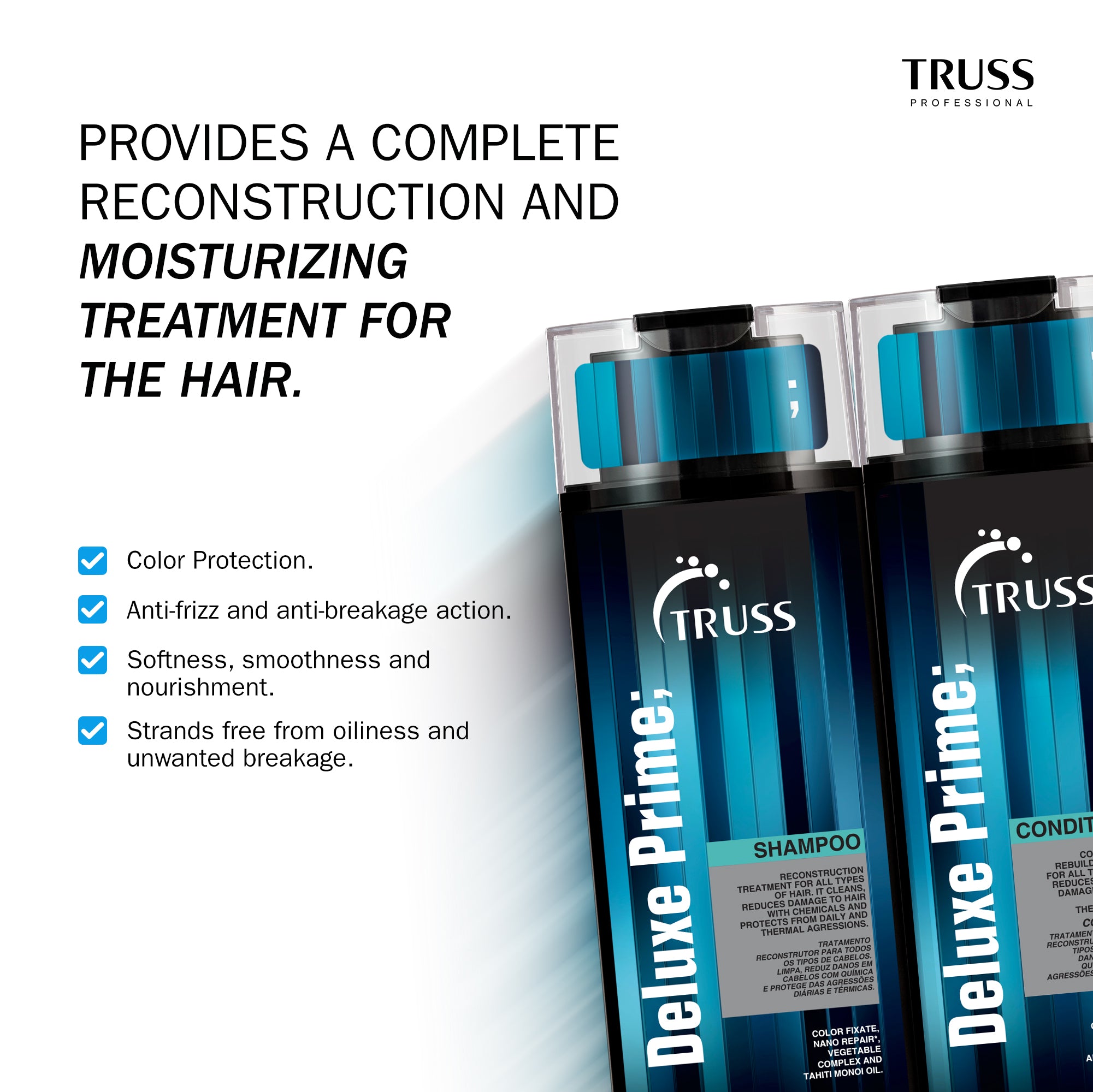 TRUSS Deluxe Prime Shampoo Bundle with Conditioner and Mask